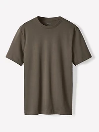 T-Shirt Uni à Manches Courtes et Col Rond