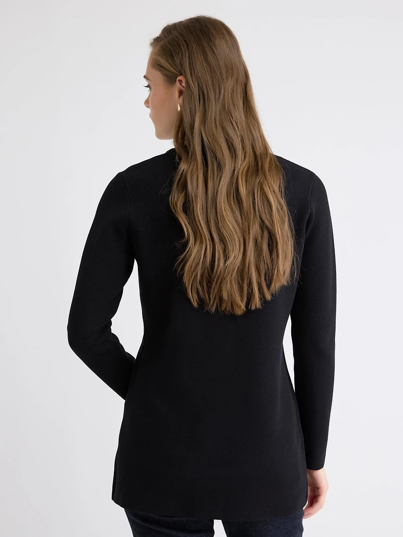 Long-Sleeve Long Cardigan