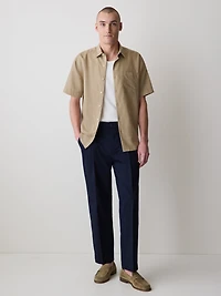 Short-Sleeve Linen Shirt