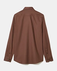 Slim-Fit Solid Cotton Modal Dress Shirt