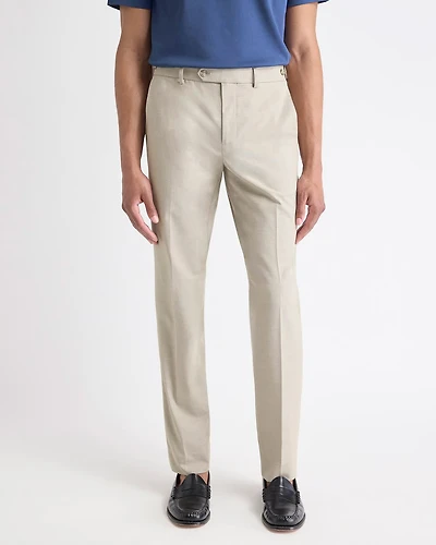 Beige Slim-Fit Wool-Blend Essential Pant