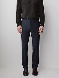 Pantalon en Mélange de Laine à Jambe Étroite