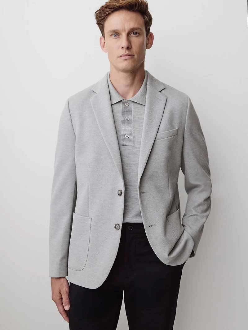 Veston en Tricot à Coupe Étroite