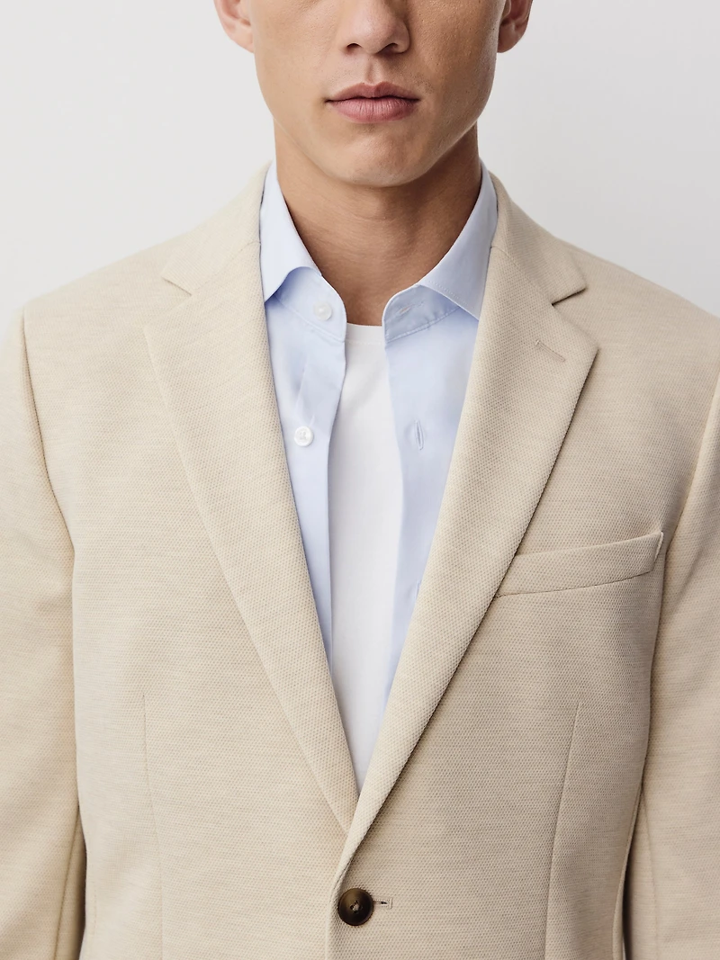 Slim Fit Knit Blazer