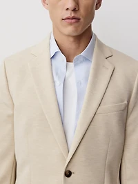 Slim Fit Knit Blazer