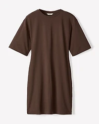 Short-Sleeve Crew-Neck Mini Dress