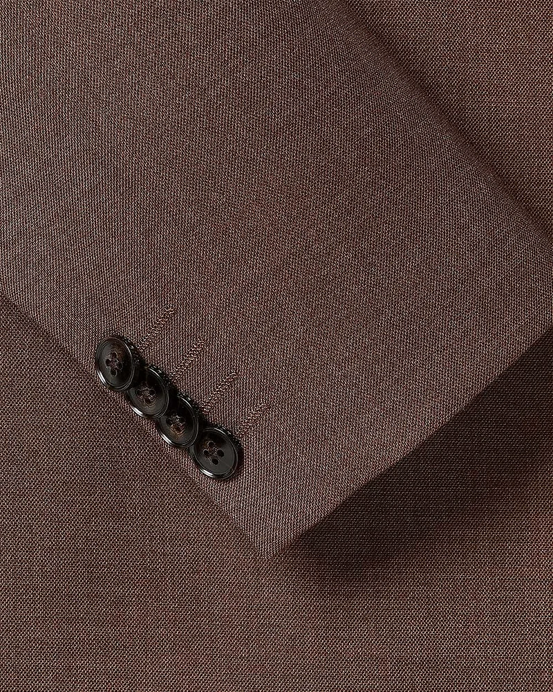 Slim-Fit Brown Suit Blazer