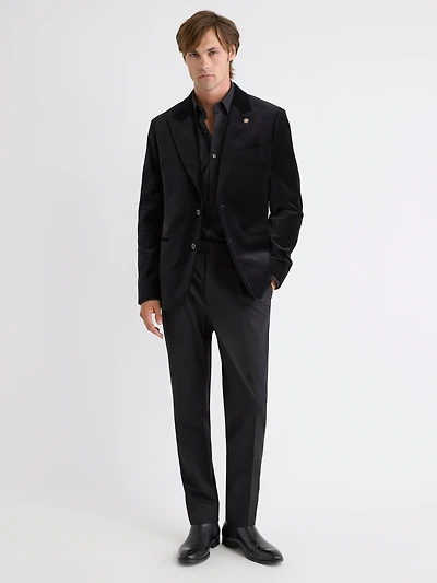 Tailored Fit Velvet Suit Blazer