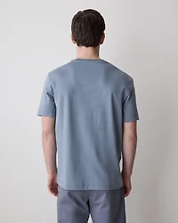 T-Shirt Uni à Manches Courtes et Col Rond