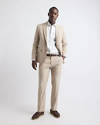 Slim-Fit Beige Suit Blazer