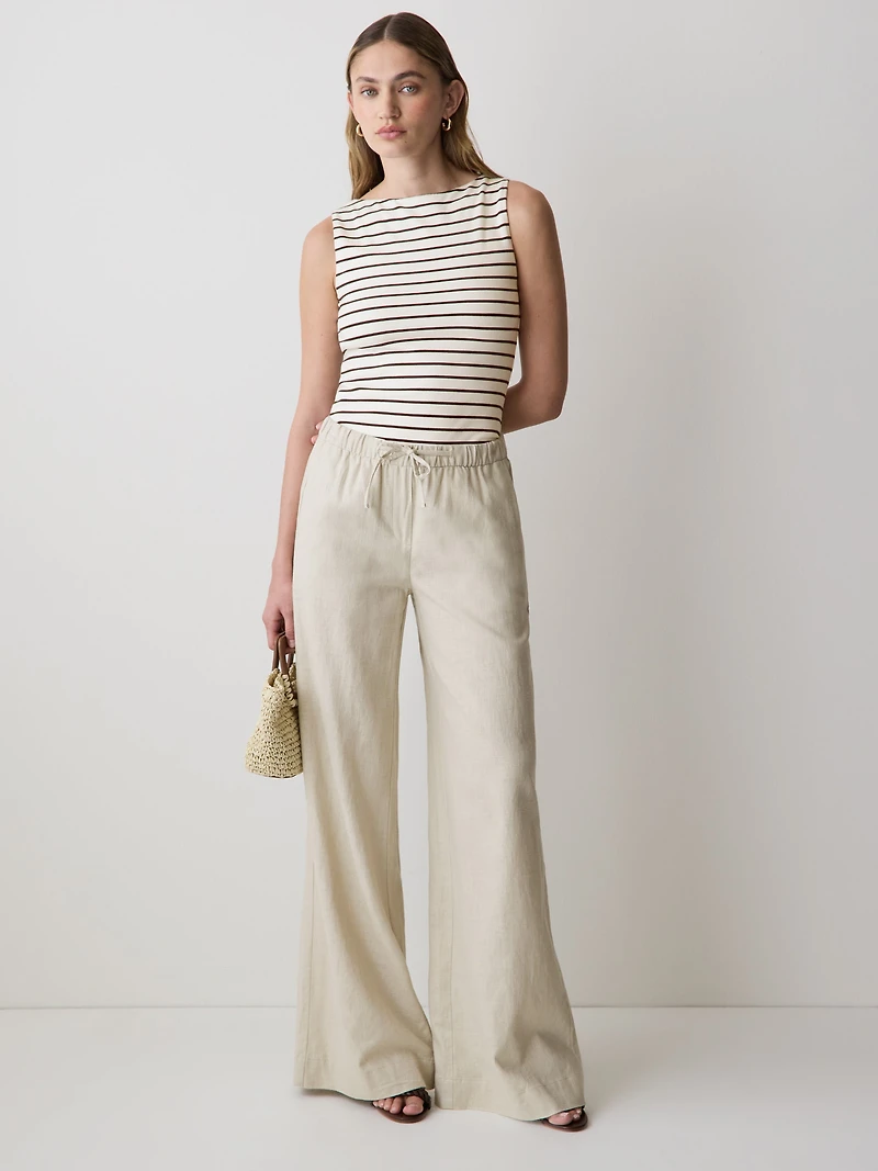 Camisole à Col Bateau en Coton Biologique