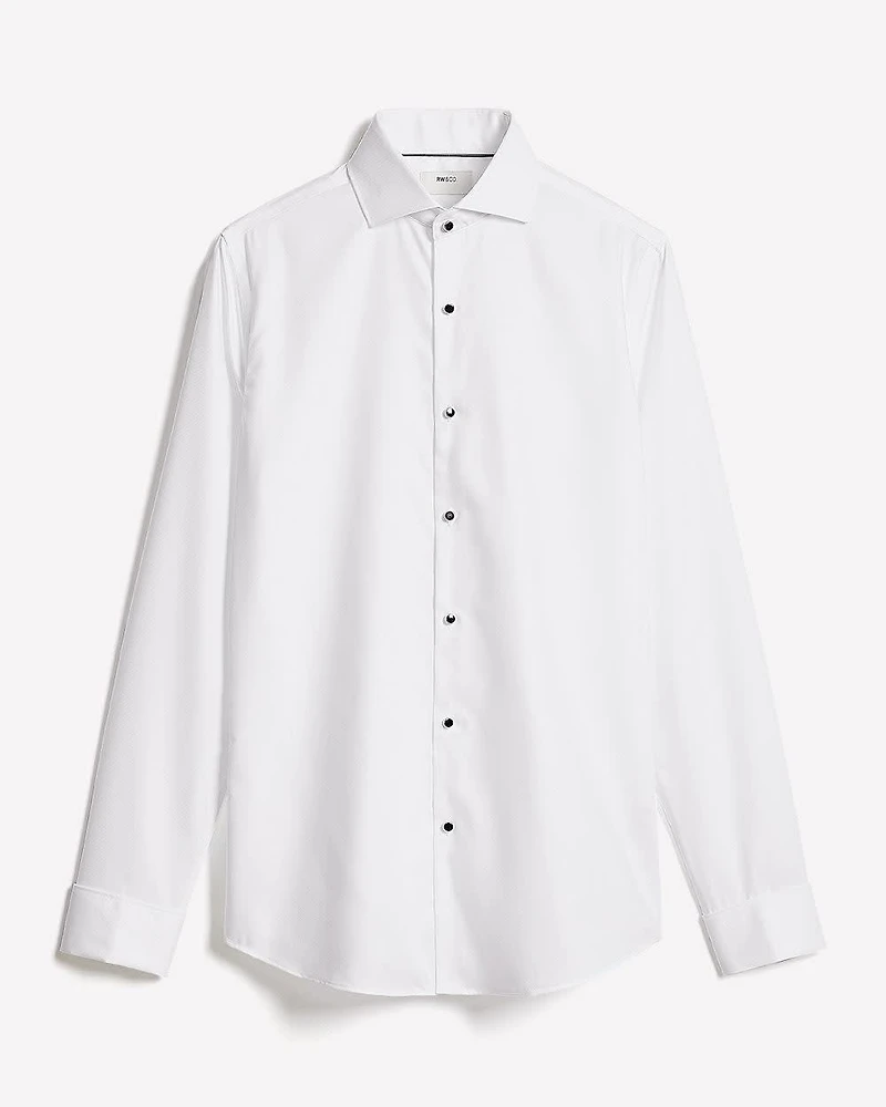 Chemise Tuxedo en Coton Supima (R) à Coupe Étroite Manchettes Françaises