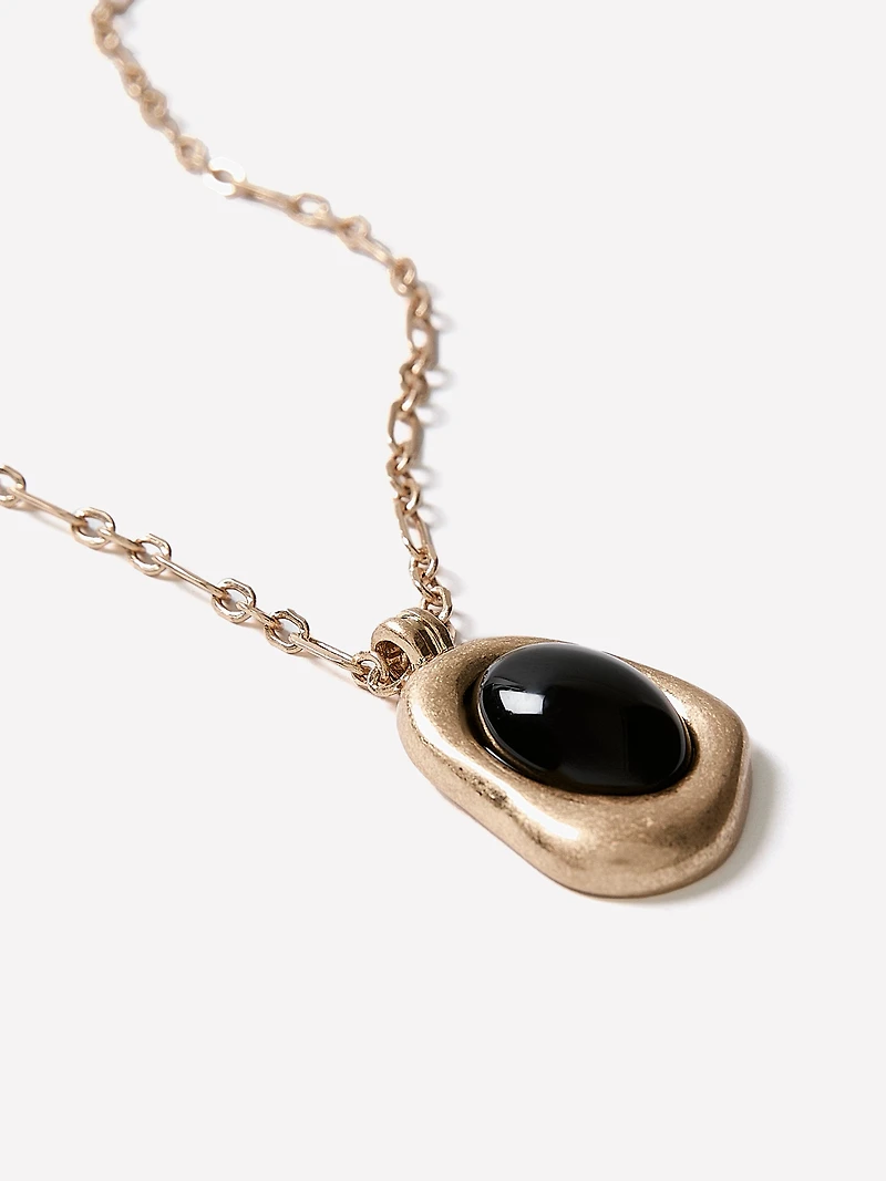 Necklace with Semi-Precious Stone Pendant