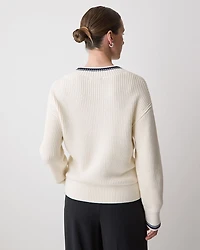 Long-Sleeve V-Neck Sweater