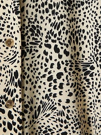 Robe Midi à Boutonner Manches Courtes et Col Chemisier