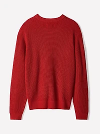 Cashmere-Blend Long-Sleeve Crew-Neck Sweater