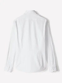 Chemise Habillée Blanche à Coupe Étroite Motif Géométrique