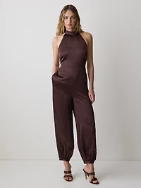 Sleeveless Wide-Leg Jumpsuit with Open Back