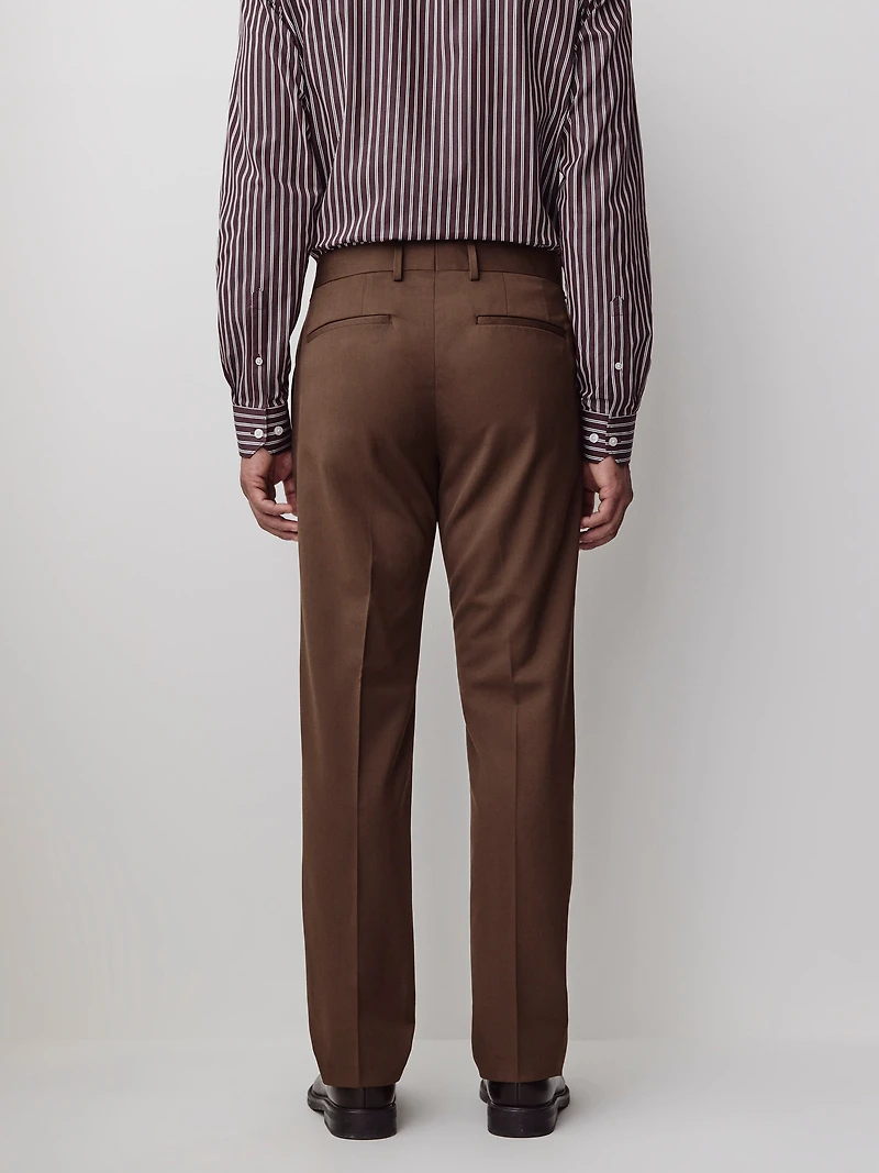 Tailored-Leg Rust Wool Suit Pant