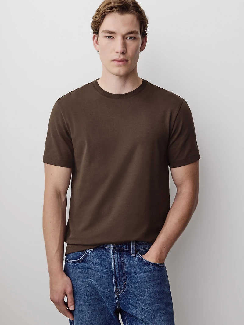Solid Short-Sleeve Crew-Neck Tee