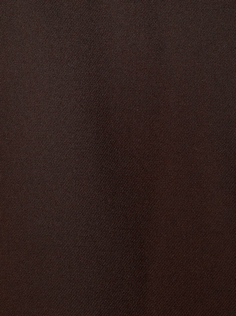 Pantalon en Sergé Épais à Taille Mi-Haute et Jambe Large