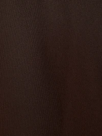 Pantalon en Sergé Épais à Taille Mi-Haute et Jambe Large