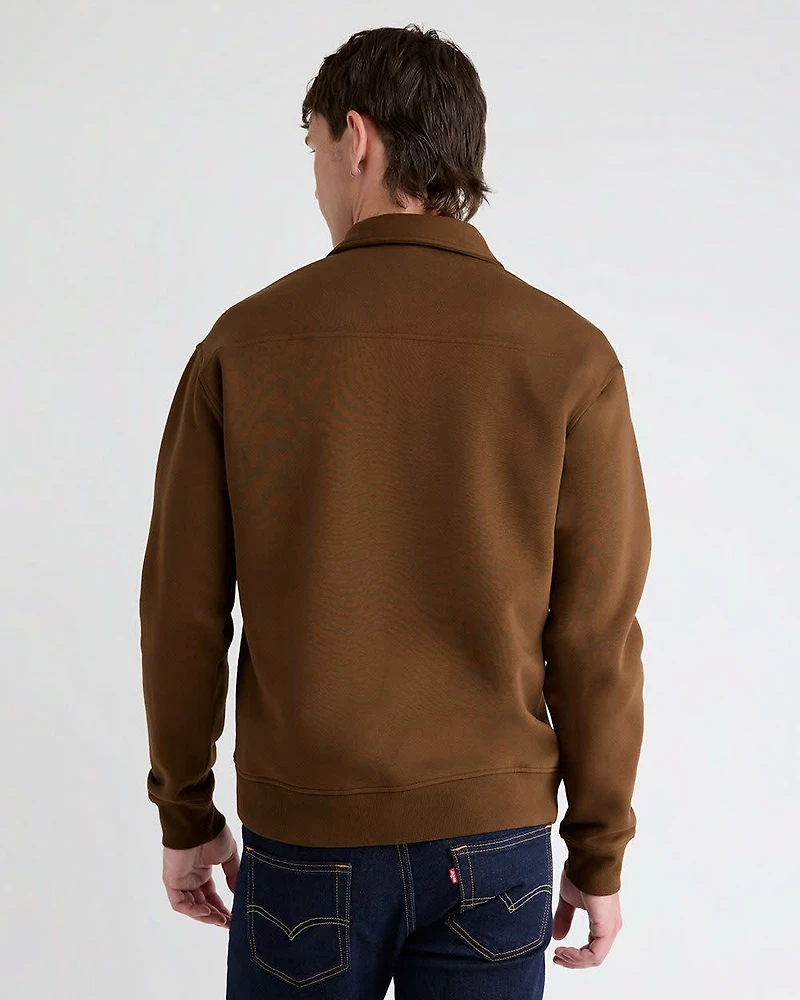 Fleece Long-Sleeve Polo