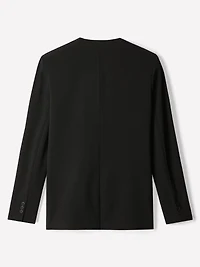 Relaxed-Fit Collarless Blazer