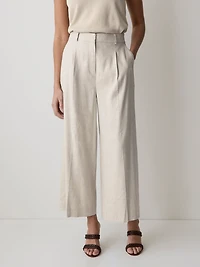 Cropped Wide-Leg High-Rise Pant