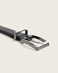 Textured Black Leather Belt