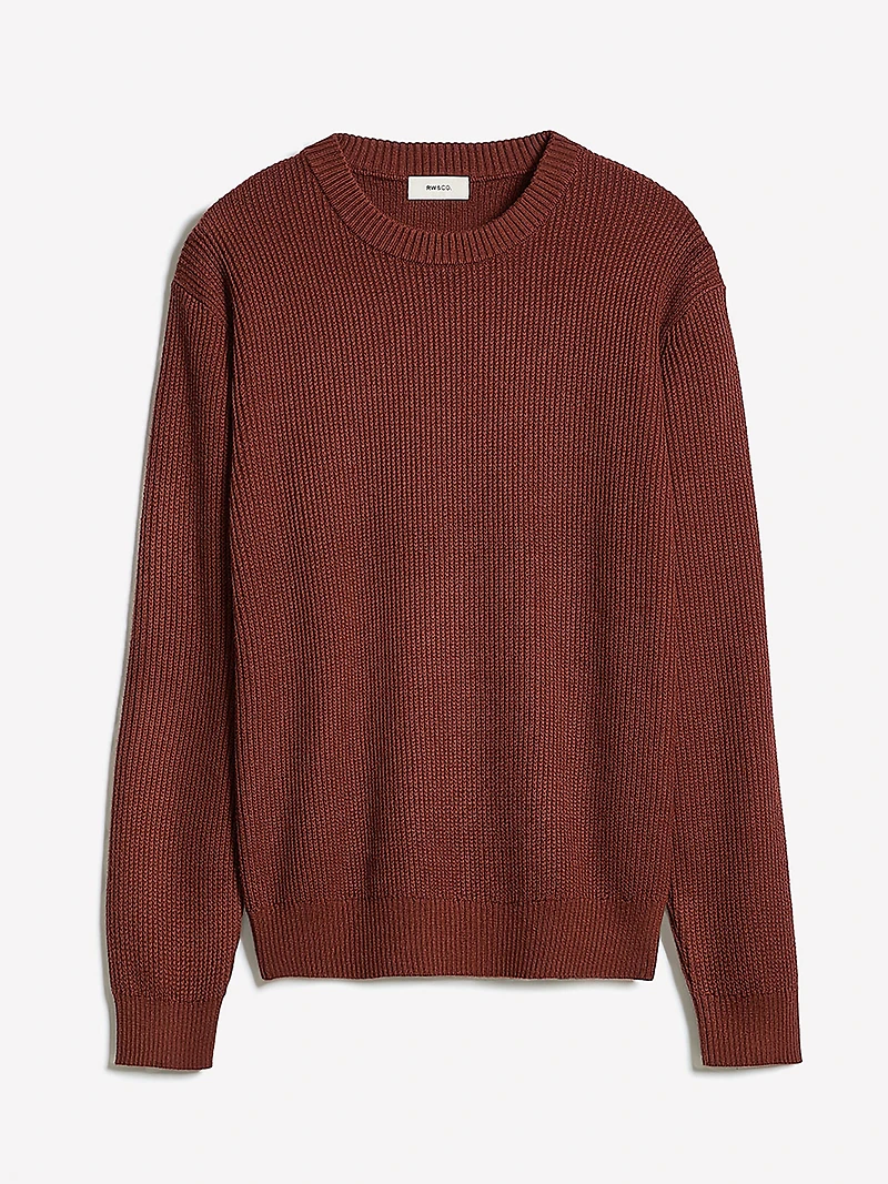 Cashmere-Blend Long-Sleeve Crew-Neck Sweater