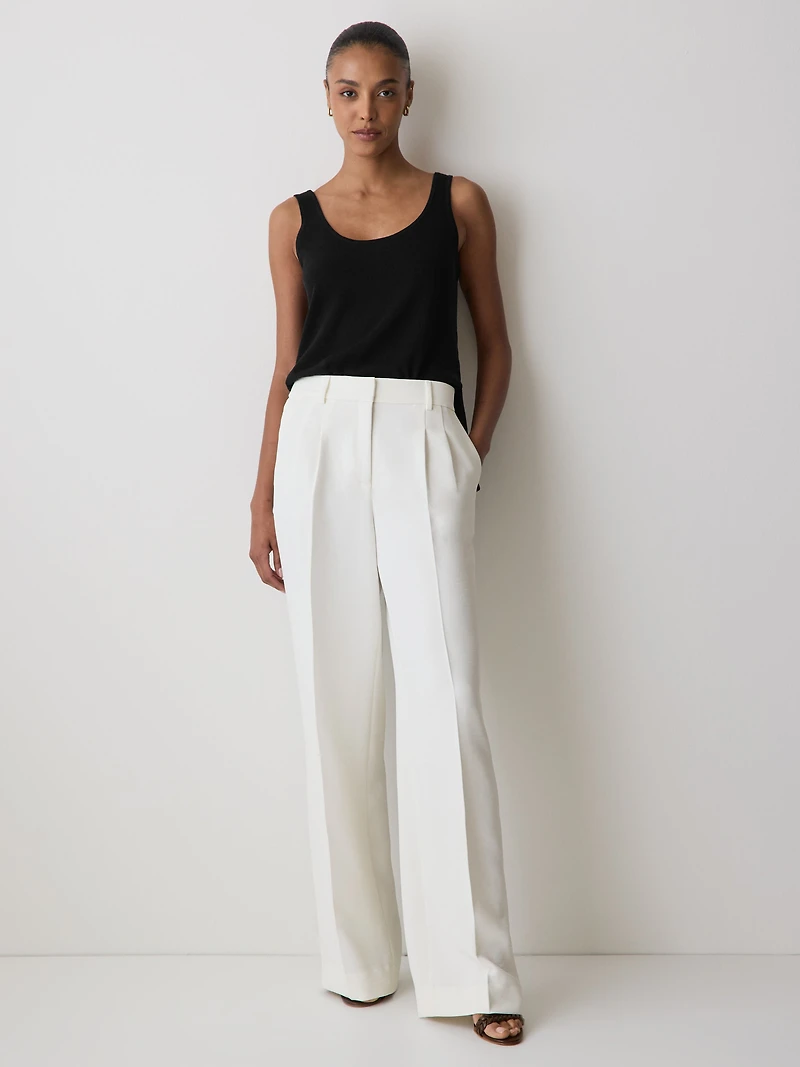 Camisole Ample en Mélange de Lin à Col U