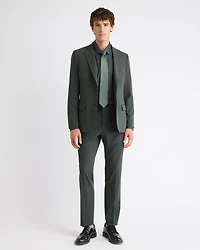 Slim-Fit Dark Green Suit Pant