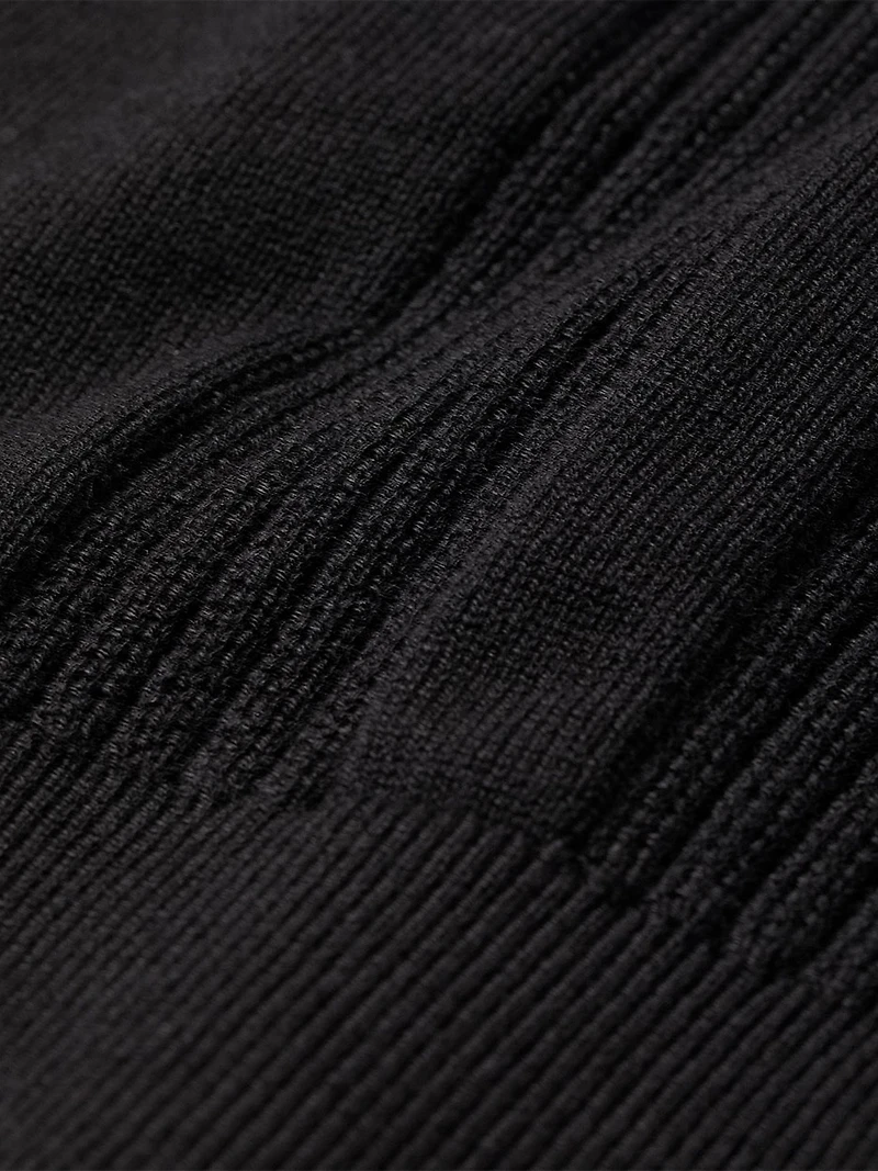 Polo à Manches Courtes en Coton avec Mailles Verticales