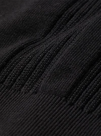 Polo à Manches Courtes en Coton avec Mailles Verticales