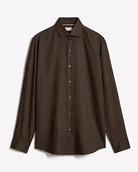Tailored-Fit Heather Dress Shirt