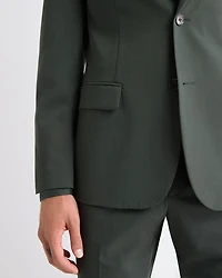 Slim-Fit Dark Green Suit Blazer