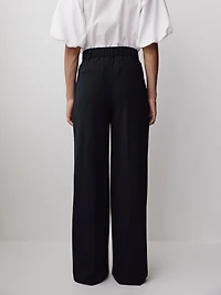 Pantalon à Taille Haute et Jambe Large