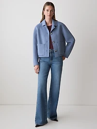 Manteau de Transition Double Face en Laine