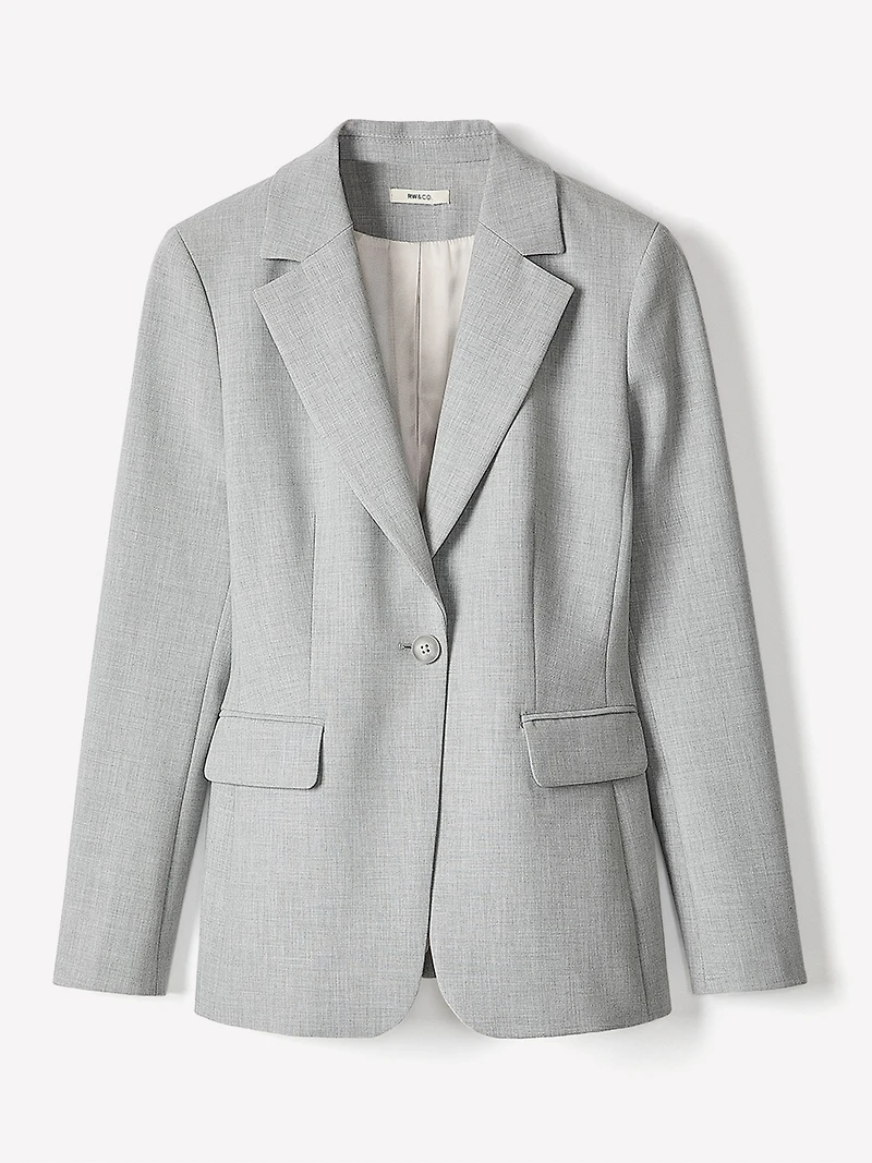 One-Button Fitted Blazer