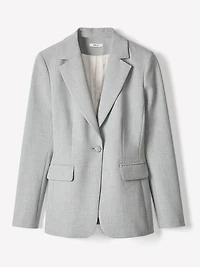 One-Button Fitted Blazer