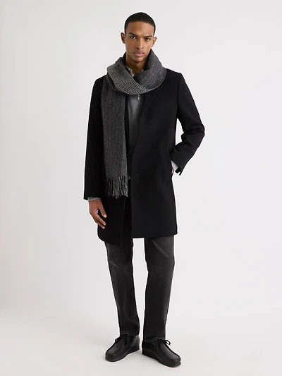 Manteau Classique en Laine avec Col Tailleur