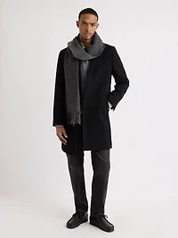 Manteau Classique en Laine avec Col Tailleur