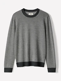 Pull à Col Rond en Laine Mérinos