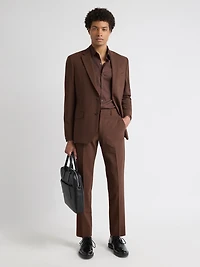 Slim-Fit Wool Suit Pant