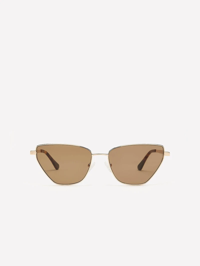 Lunettes de Soleil Oeil de Chat en Métal