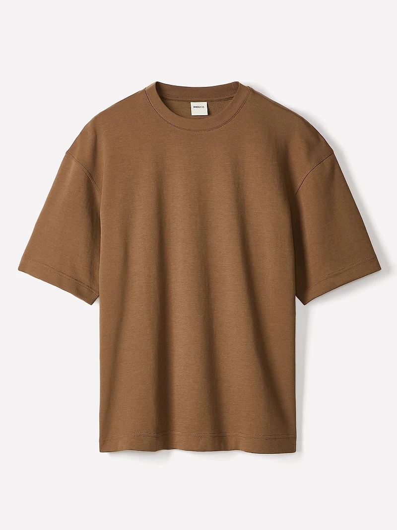 T-Shirt Ample à Manches Courtes et Col Rond