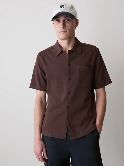 Slim-Fit Short-Sleeve Piqué-Knit Shirt