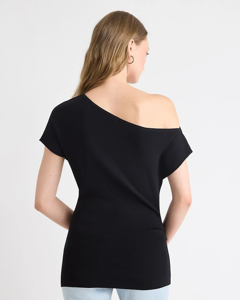 Long Asymmetrical Draped Sweater