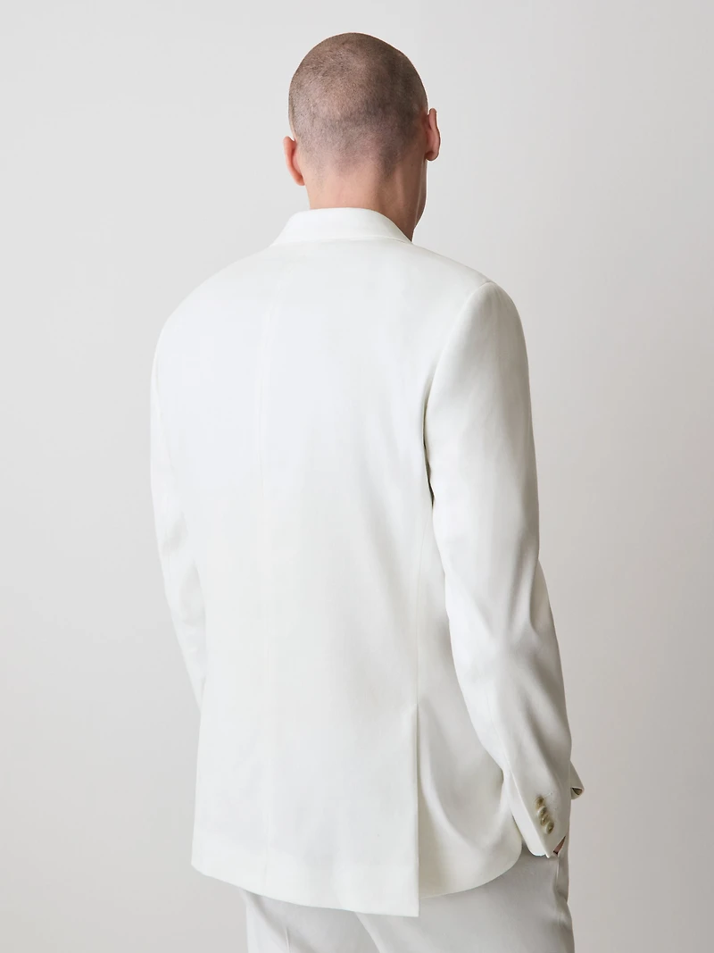 Tailored-Fit Linen Suit Blazer